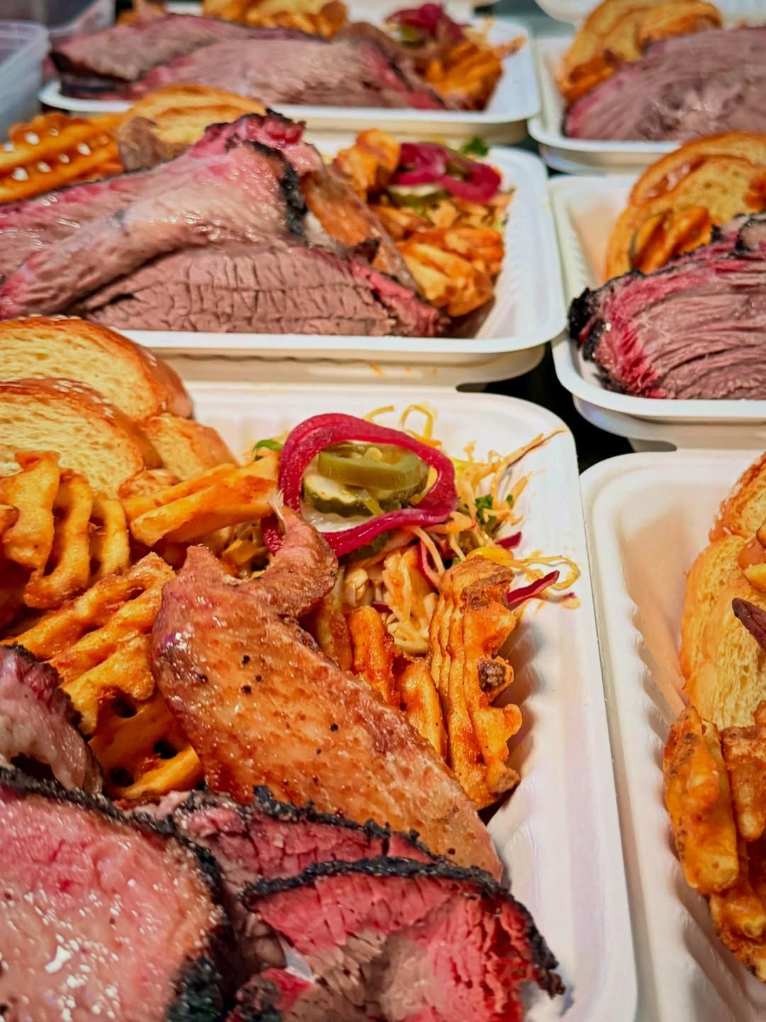Smoked meats and barbecue platter